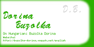 dorina buzolka business card